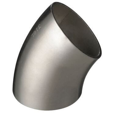 Elbow 45° 12741 DIN stainless steel 316L polished